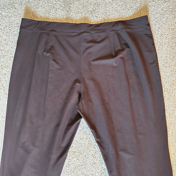 EILEEN FISHER KNIT Brown elastic waist coastal grandma stetch ankle pants 2X - Picture 9 of 11